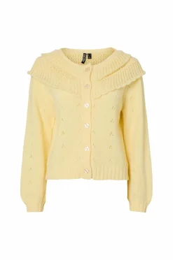 pieces Kardigan pcDavis LS O-neck Frill Cardigan