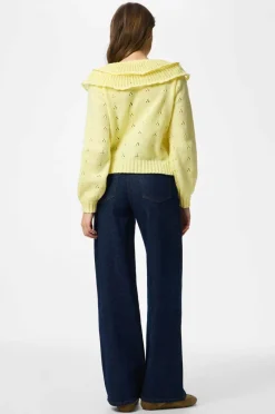 pieces Kardigan pcDavis LS O-neck Frill Cardigan