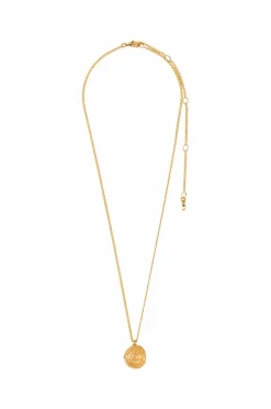 Pilgrim Halskjede Air Coin Necklace Gold-plated