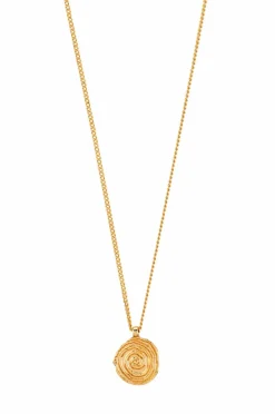 Pilgrim Halskjede Air Coin Necklace Gold-plated