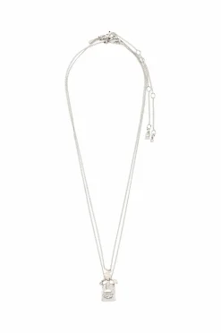 Pilgrim Halskjede Fire Necklace 2-in-1 Set Silver-plated