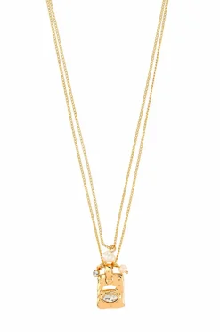 Pilgrim Halskjede Fire Necklace 2-in-1 Set Gold-plated
