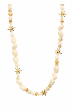 Pilgrim Halskjede Prism Necklace White/gold-plated