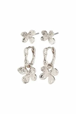 Pilgrim Øreringer Ajani Earrings 2-in-1 Set Silver-plated