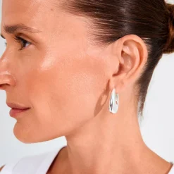 Pilgrim Øreringer Autumn Chunky Retro Hoop Earrings Silver-plated