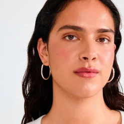 Pilgrim Øreringer Haze Hoop Earrings Silver-plated