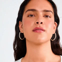 Pilgrim Øreringer Haze Hoop Earrings Silver-plated