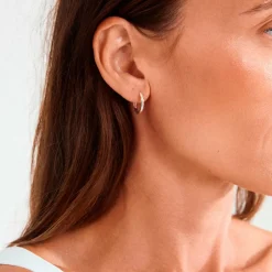 Pilgrim Øreringer Nova Hoop Earrings Silver-plated