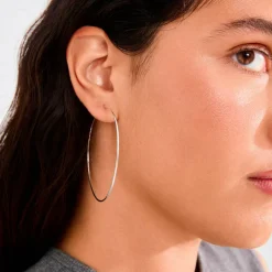 Pilgrim Øreringer Sanne X-large Hoop Earrings Silver-plated