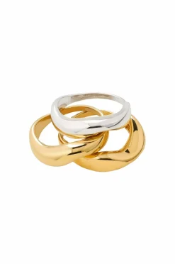 Pilgrim Ring Nova Rings 3-in-1 Set Gold-plated