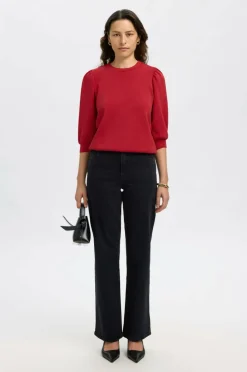 Selected Women Collegegenser slfTenny 3/4 Sweat Top