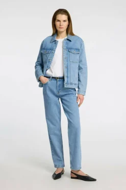 Selected Women Jeans slfAlice MW Straight Lig Blue Jeans