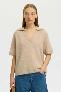 Selected Women Pullover slfLulu SS Knit Polo