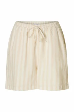 Selected Women Shorts i lin slfLuisa MW Linen Blend Striped