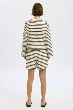 Selected Women Shorts slfElise HW Striped Shorts