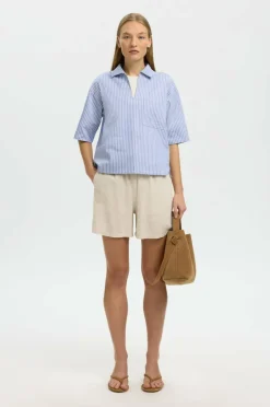 Selected Women Shorts slfLuisa-linnie Linen Blend Shorts