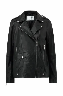 Selected Women Skinnjakke slfMadison Leather Jacket Noos