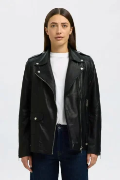 Selected Women Skinnjakke slfMadison Leather Jacket Noos