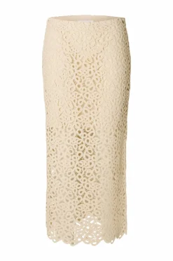 Selected Women Skjørt slfAlima HW Midi Crochet Skirt