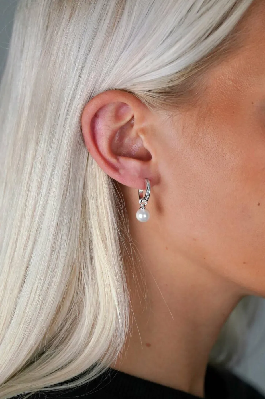 Snö of Sweden Øredobber Core Pearl Ring Ear