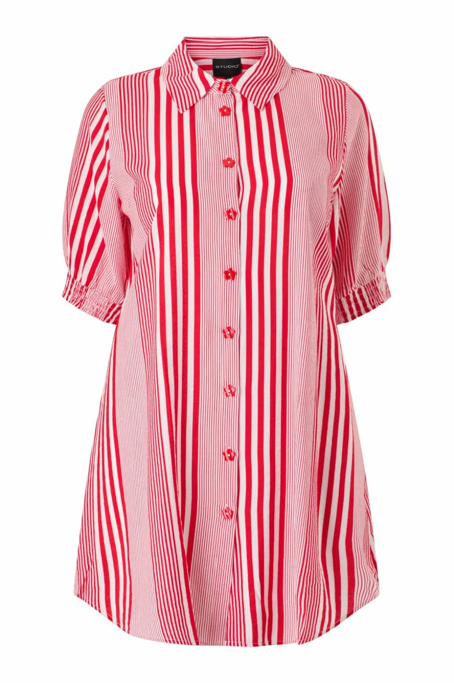Studio Skjortekjole sEmilie Shirt With Short Sleeves