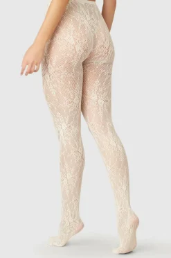 Swedish Stockings Strømpebukser Rosa Lace Tights