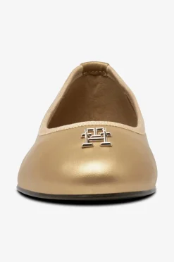 Tommy Hilfiger Ballerinasko Gold Leather Ballerina