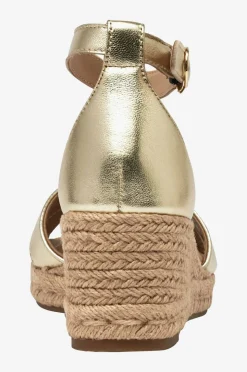 Tommy Hilfiger Sandaletter Mid Wedge Espad X Cross Gold