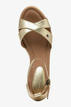 Tommy Hilfiger Sandaletter Mid Wedge Espad X Cross Gold