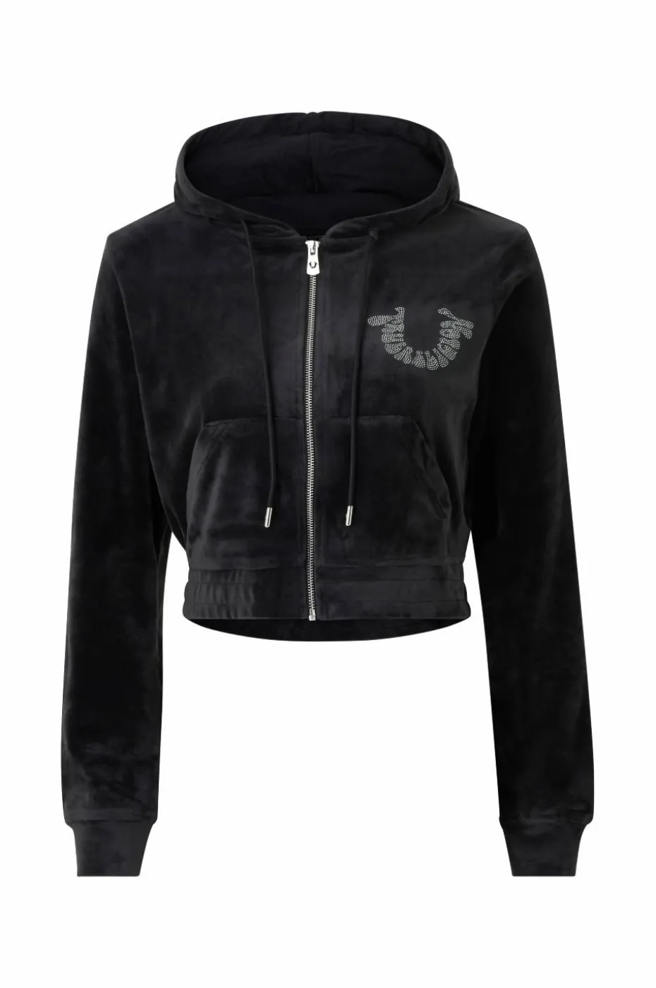 True Religion Hettegenser Branded Crystal Velour Zip