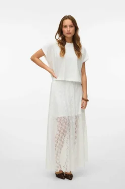 Vero Moda Blondeskjørt vmNelda HW Long Lace Skirt
