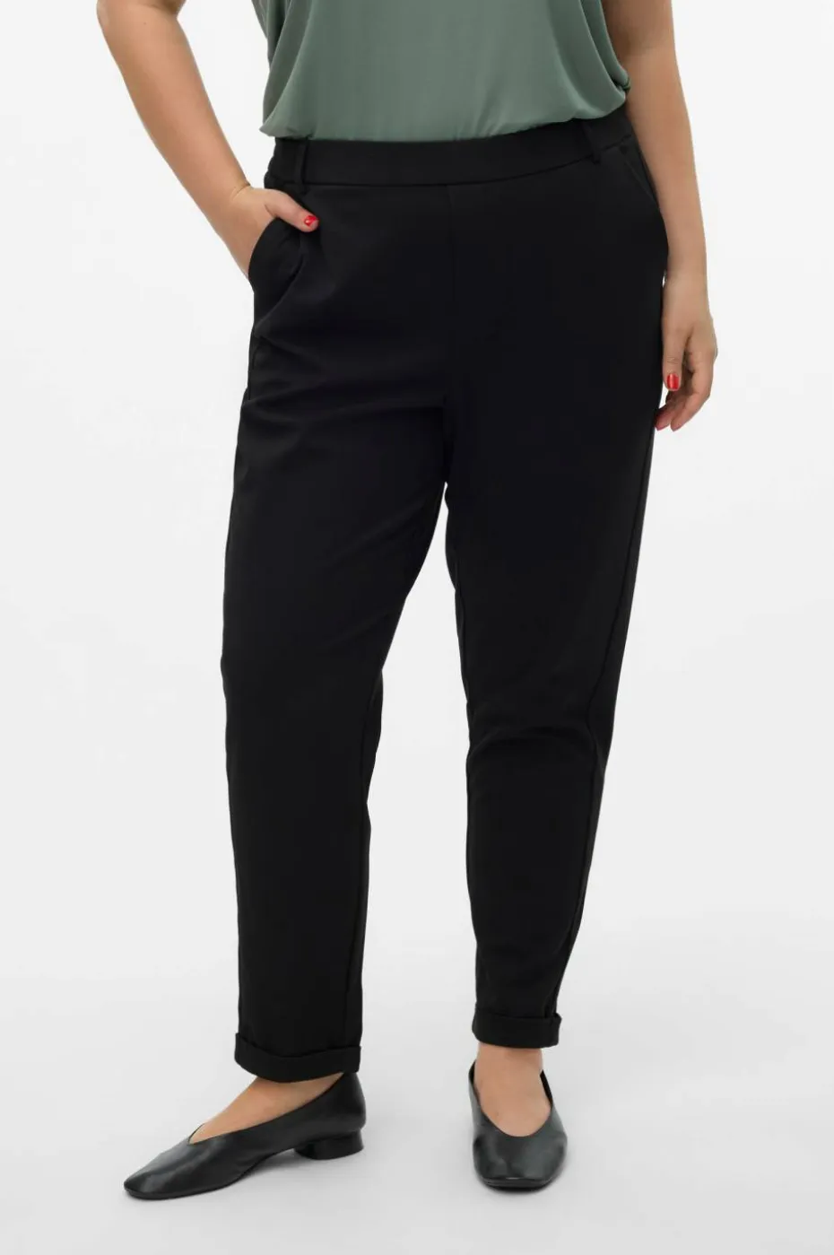 Vero Moda Curve Bukser vmMaya MR Loose Solid Pant