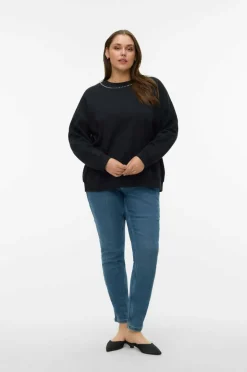 Vero Moda Curve Collegegenser vmClotte Trina LS