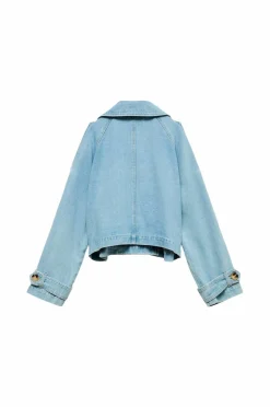 Vero Moda Denim jakke vmLelou LS Short Trenchcoat Mix