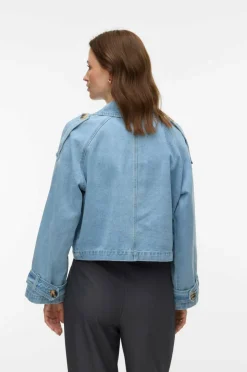 Vero Moda Denim jakke vmLelou LS Short Trenchcoat Mix
