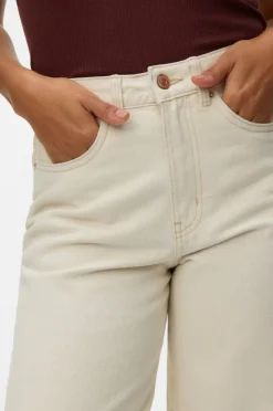 Vero Moda Jeans vmZelda HR Barrel Fold UP Ecru
