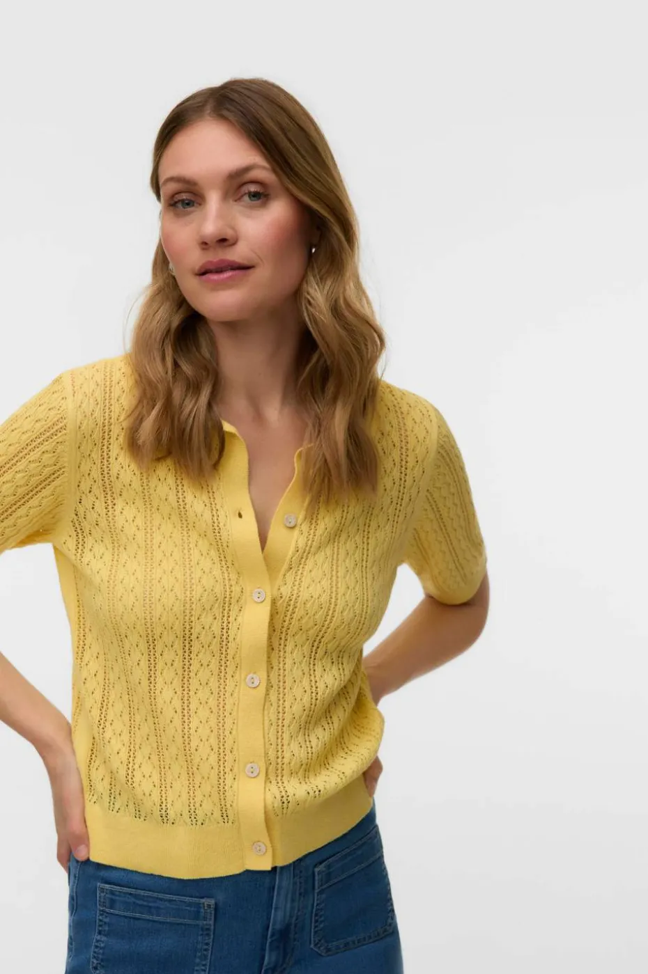 Vero Moda Kardigan vmLux Light 2/4 Poloneck Pull. SE