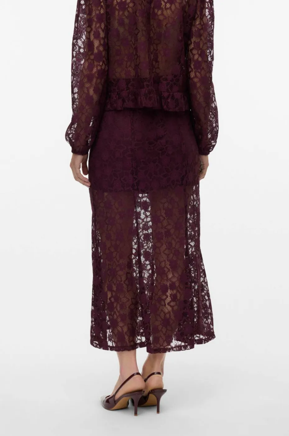 Vero Moda Maxi skjørt vmMeta Lace HW Ankle