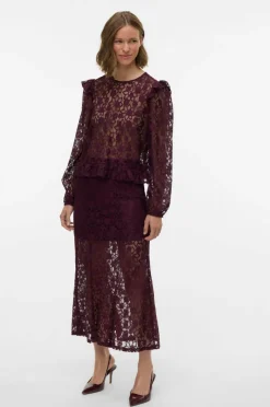 Vero Moda Maxi skjørt vmMeta Lace HW Ankle