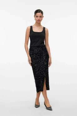 Vero Moda Paljettskjørt vmHalia SQ 7/8