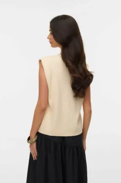Vero Moda Vest vmGold SL O-neck Button Boo