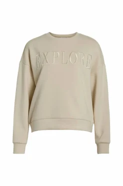 Vila Collegegenser viReflect New Emb L/S Sweat Top