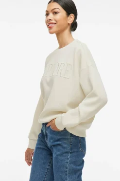 Vila Collegegenser viReflect New Emb L/S Sweat Top
