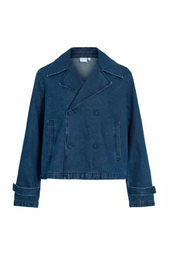 Vila Denim jakke viNata L/S Short Denim Trenchcoat