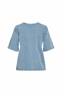 Vila Denimbluse Vikiki O-neck 2/4
