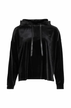 Vila Hettegenser viEmily L/S Velvet Hoodie/r