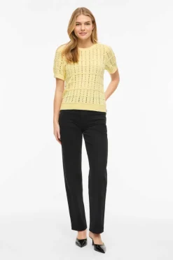 Vila Pullover viSidona O-neck Pointelle Knit Top/