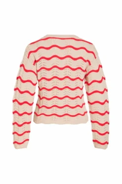 Vila Pullover Viwave O-neck LS Pointelle Knit Top