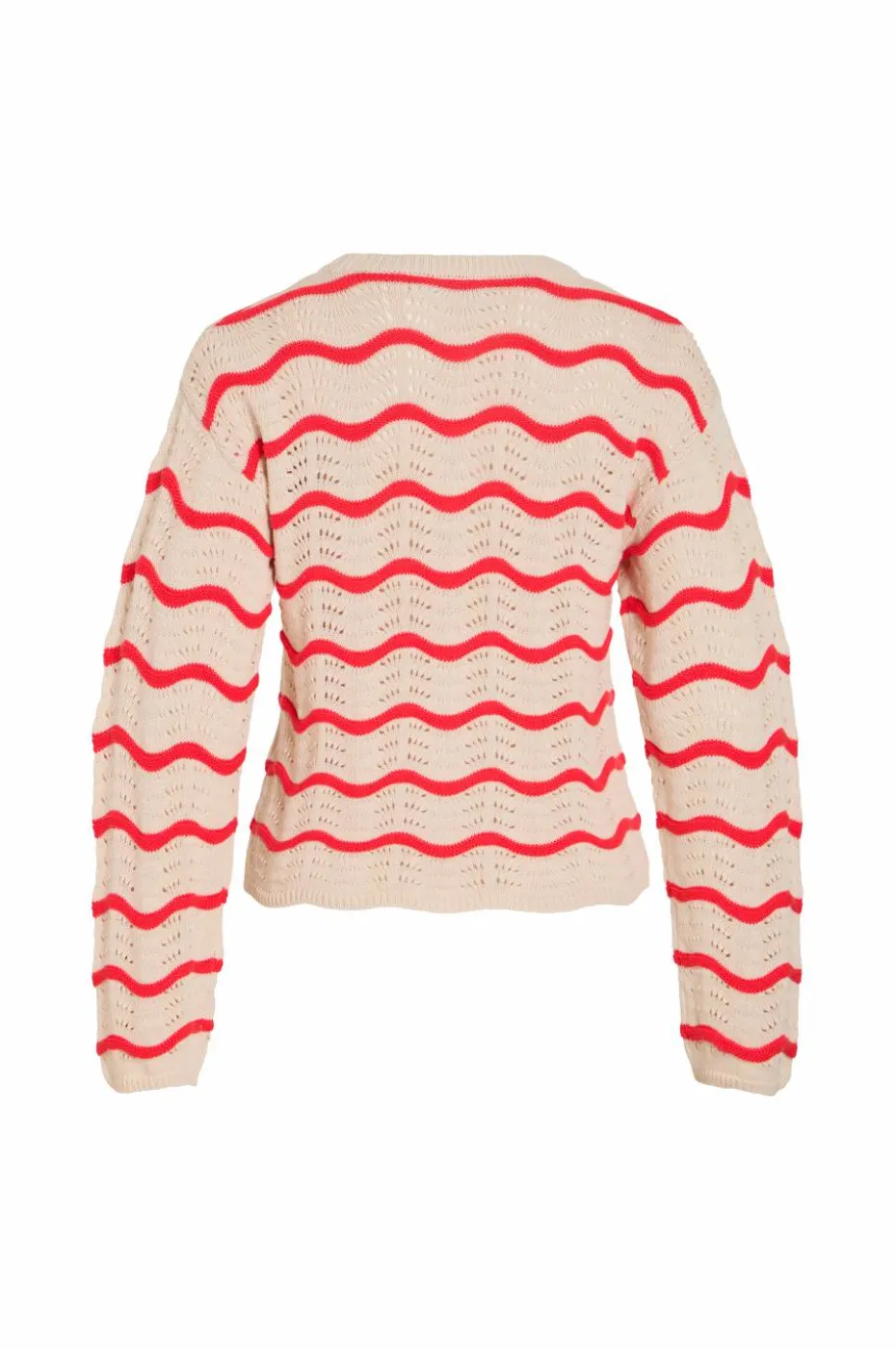 Vila Pullover Viwave O-neck LS Pointelle Knit Top