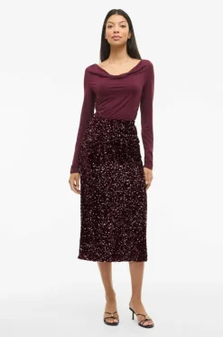 Vila Skjørt viFaith HW Midi Sequin